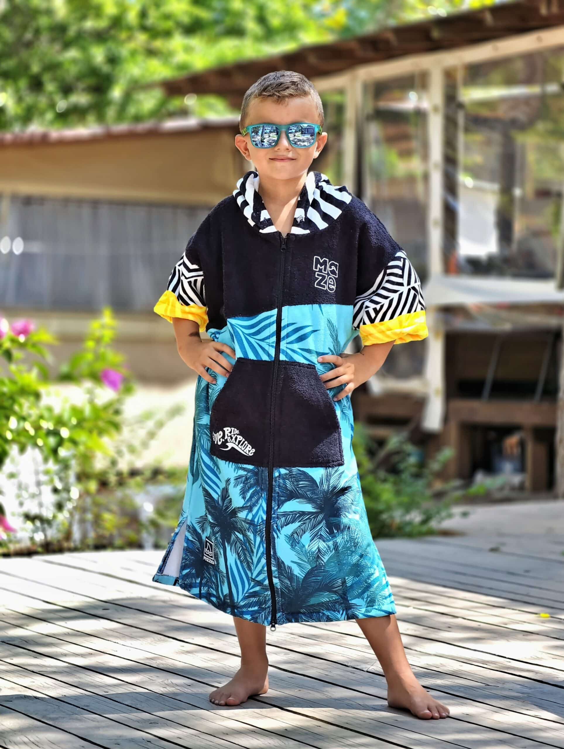 ПОНЧО MAZE BLUE TROPICAL ZIP